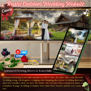 Rustic Outdoor Wedding Canva Template